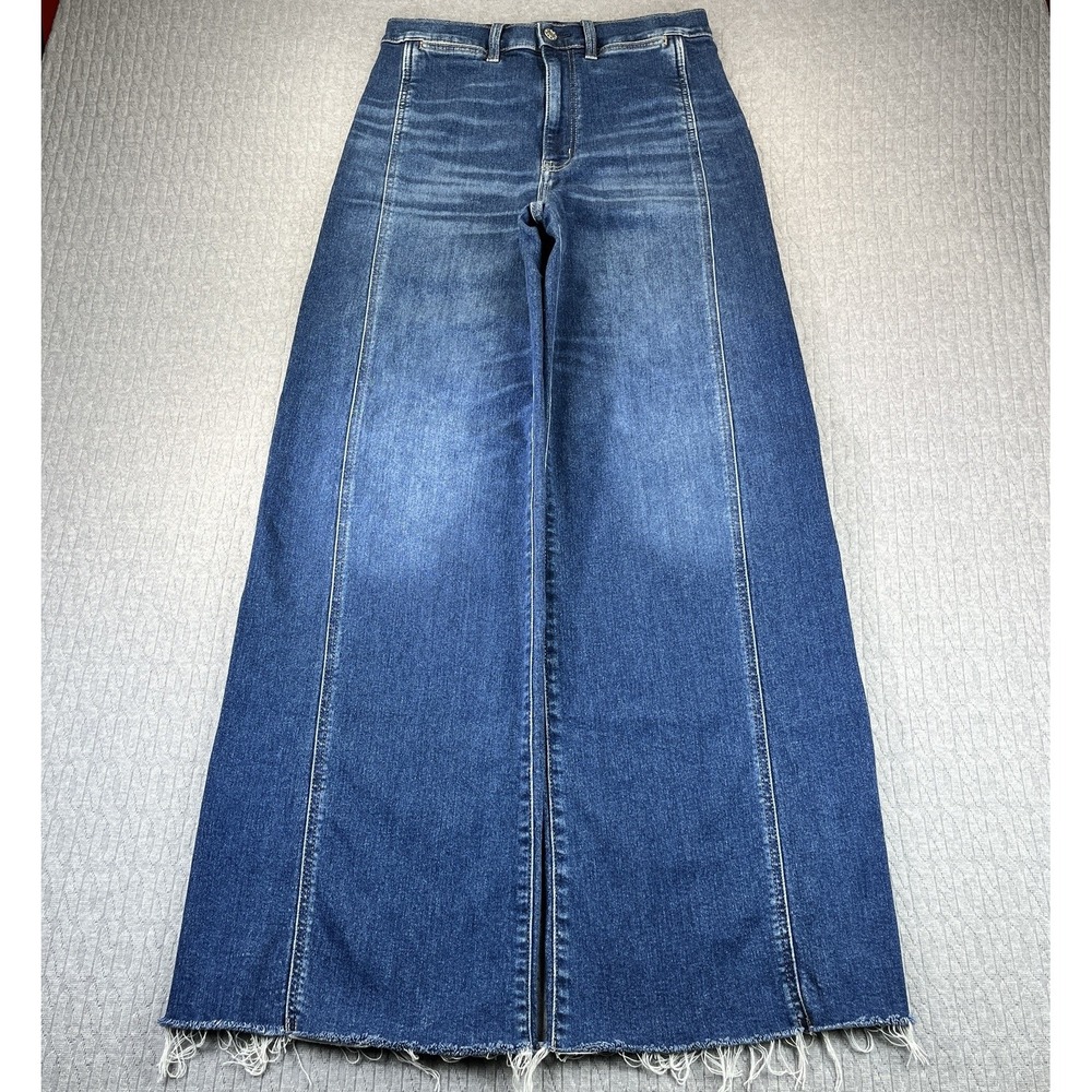 Vintage Y2K Daze baggy wide leg‎ Women (28) hip-hop disco whiskered jeans pants